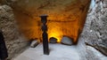 Orthodox Cross in the cave monastery from ÃËinca Veche